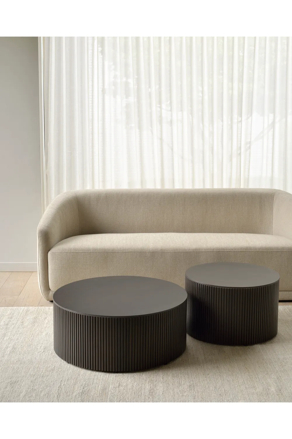 Round Storage Coffee Table | Ethnicraft Roller Max