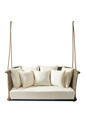 Rustic Rattan Outdoor Hanging Sofa | Rivièra Maison Can Carlos