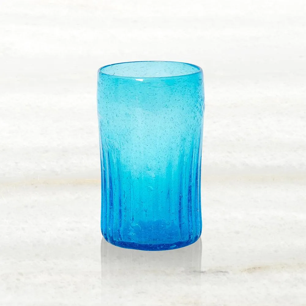 Six Ripple Turquoise Tumblers