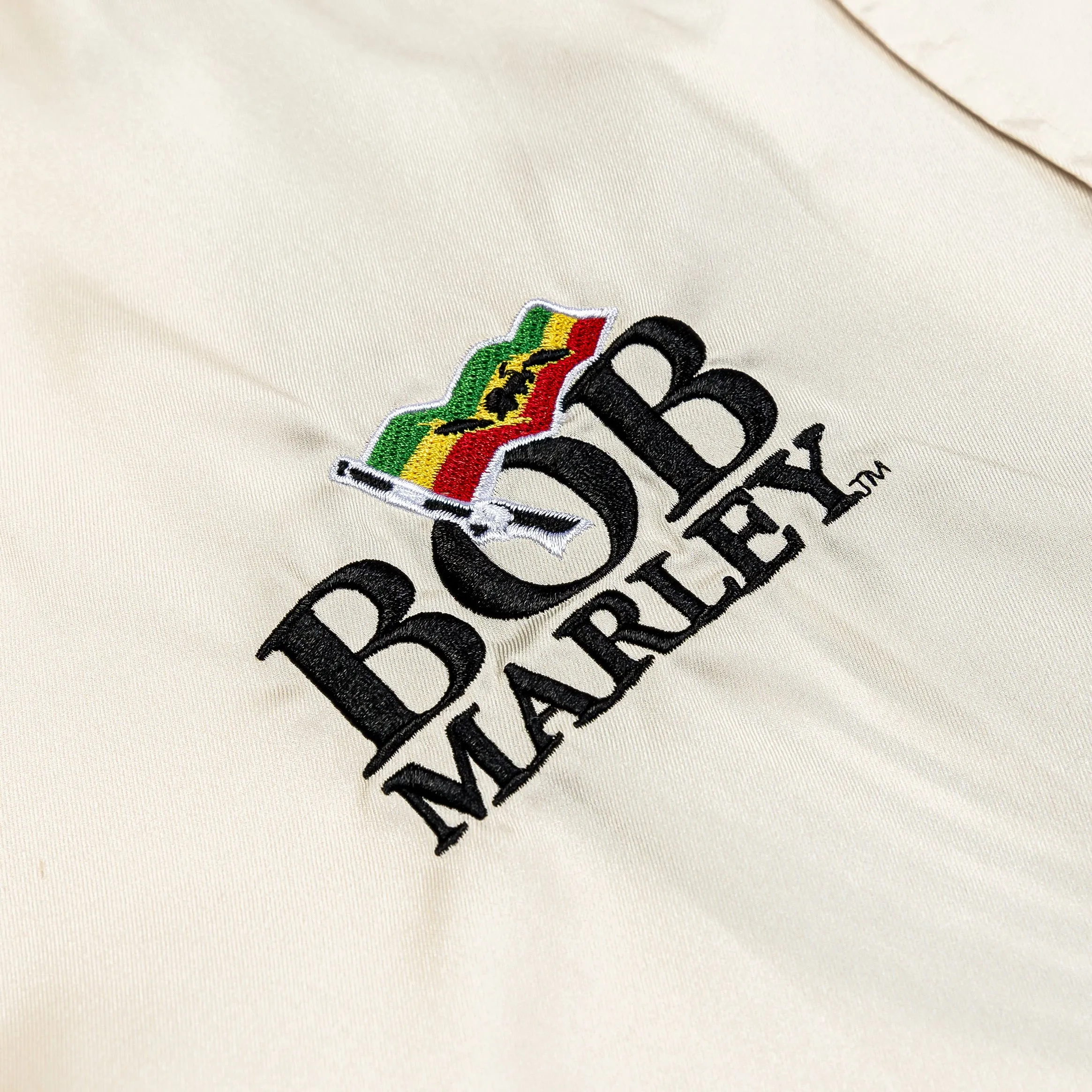 SP x Bob Marley Jammin Button Up Mens Short Sleeve Shirt (Cream)