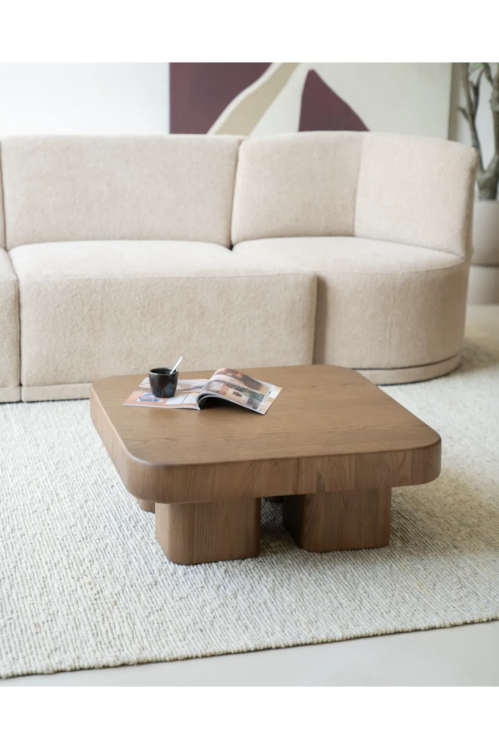 Square Oak Coffee Table | Eleonora Harmonie