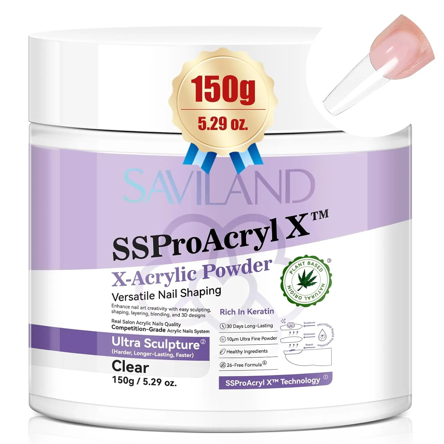 SSProAcryl X™ Clear Acrylic Powder-150g