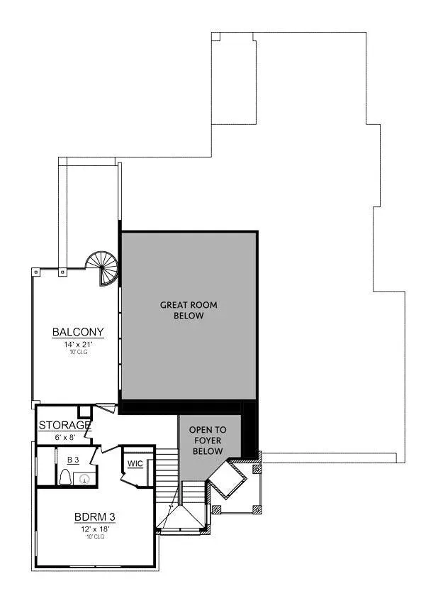 Stylish House Plan with Three Bedrooms and Spacious Living Areas