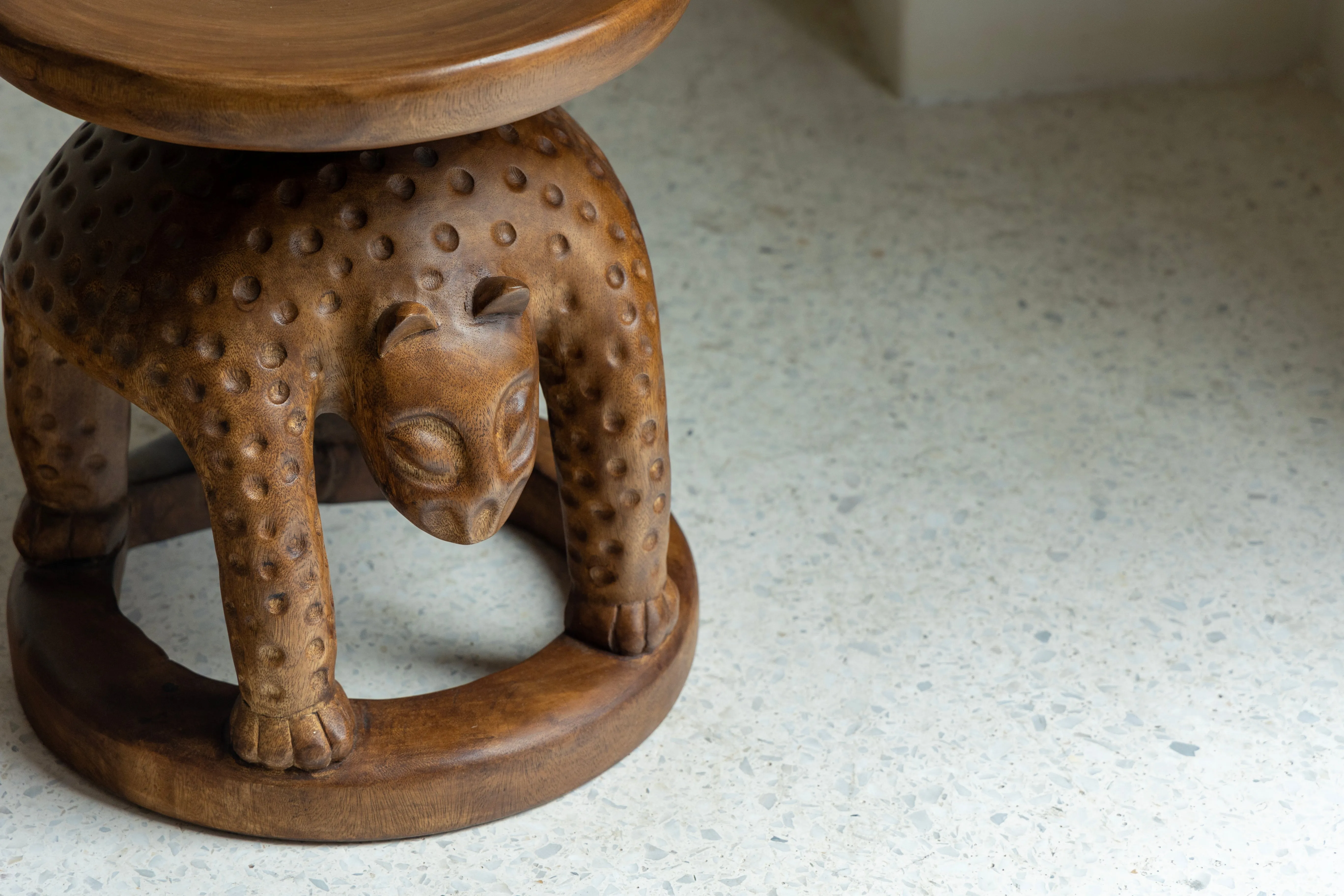 Tribal Sculptural End Table