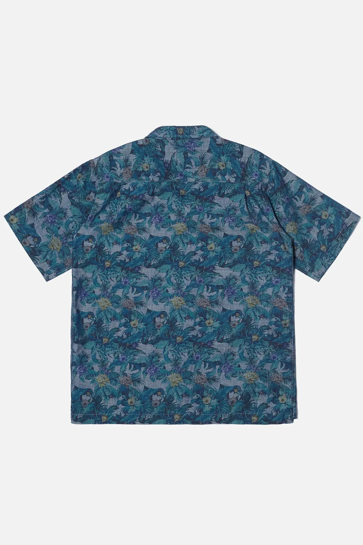 Universal Works - Camp Shirt In Indigo Jungle Chambray