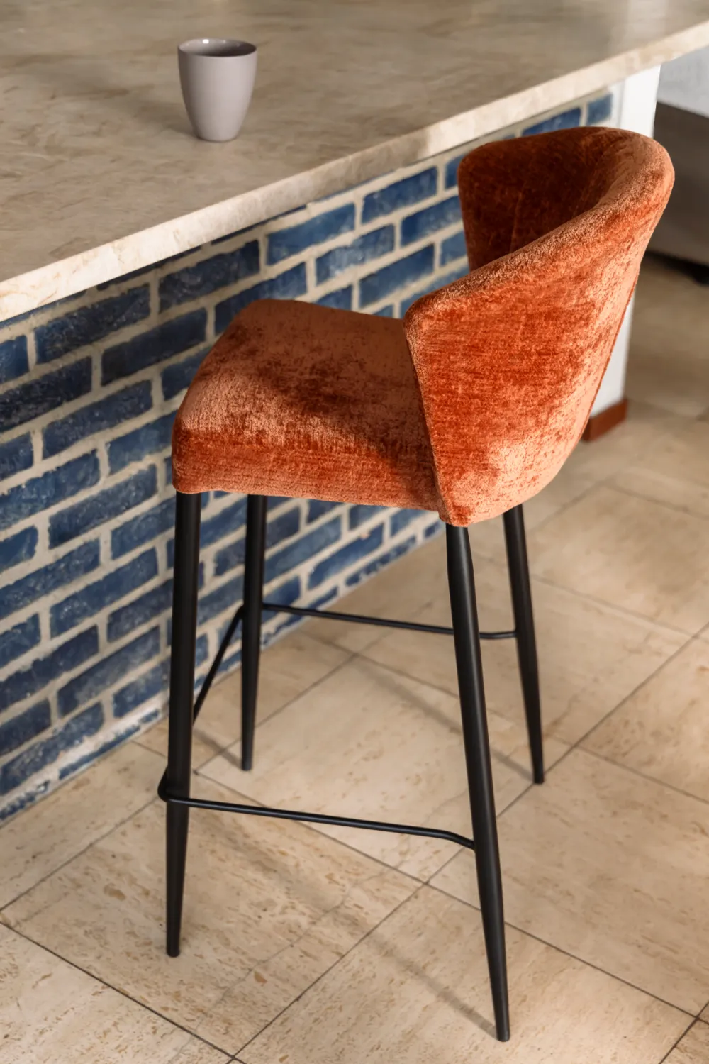 Upholstered Counter Stools (2) | Dutchbone Georgia