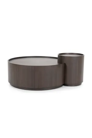 Walnut Round Nesting Coffee Tables (2) | Eleonora Max