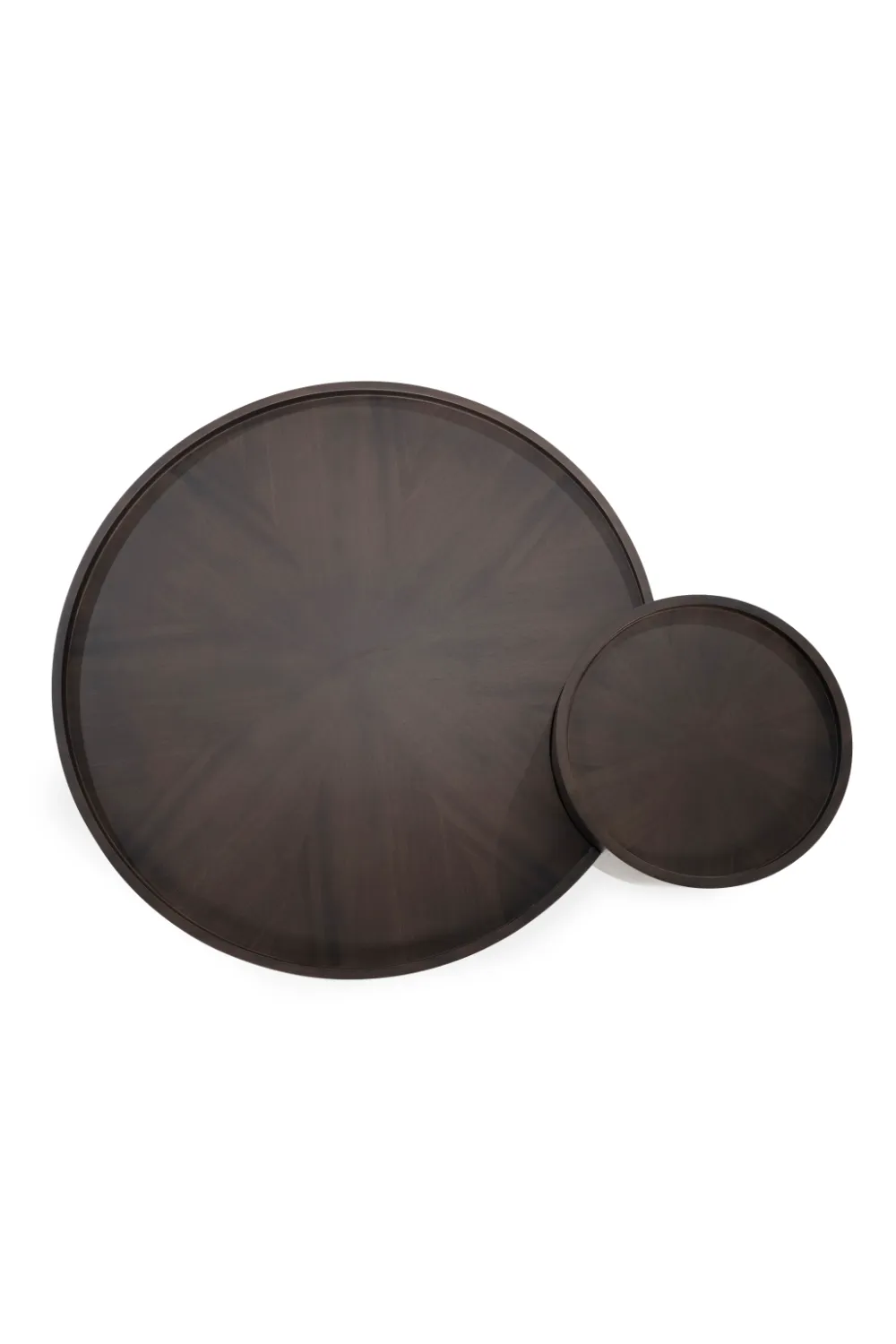 Walnut Round Nesting Coffee Tables (2) | Eleonora Max