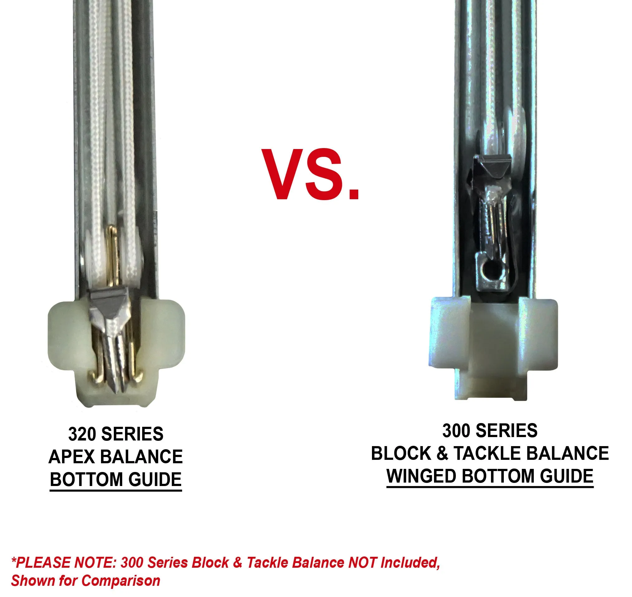 WRS Series 320 Extended Travel Apex Block & Tackle Balances - 29", 6-52 lbs