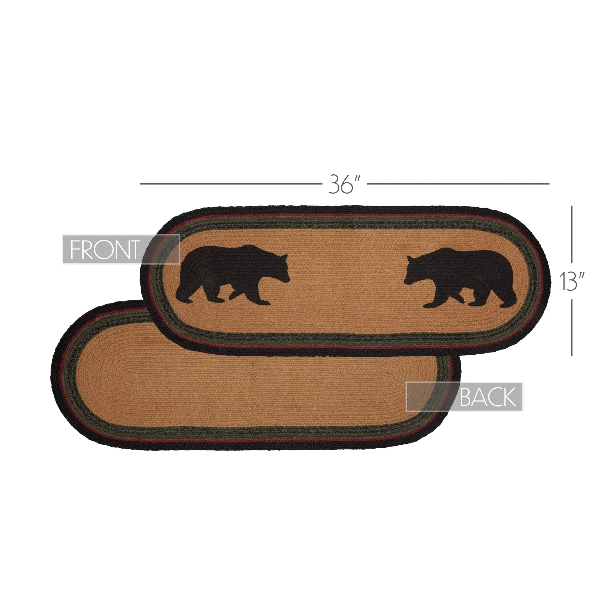 Wyatt Stenciled Bear Jute Runner