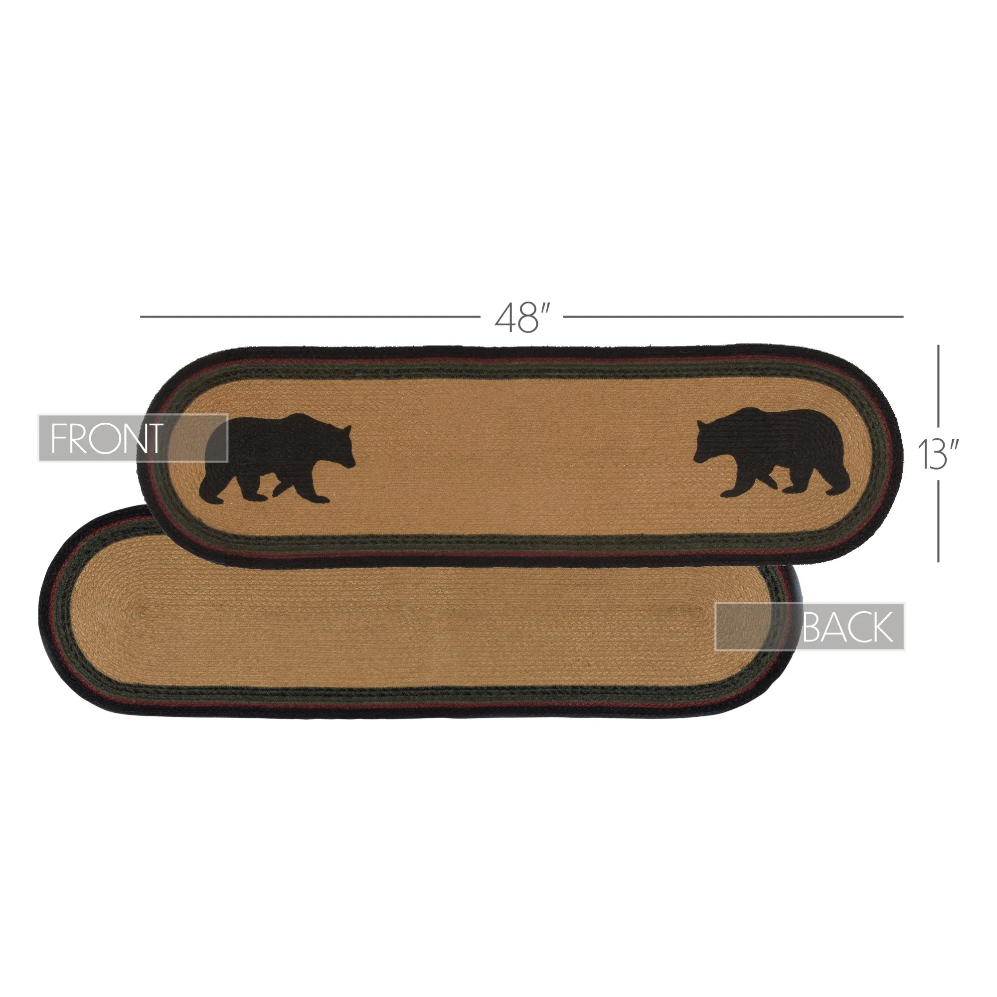 Wyatt Stenciled Bear Jute Runner